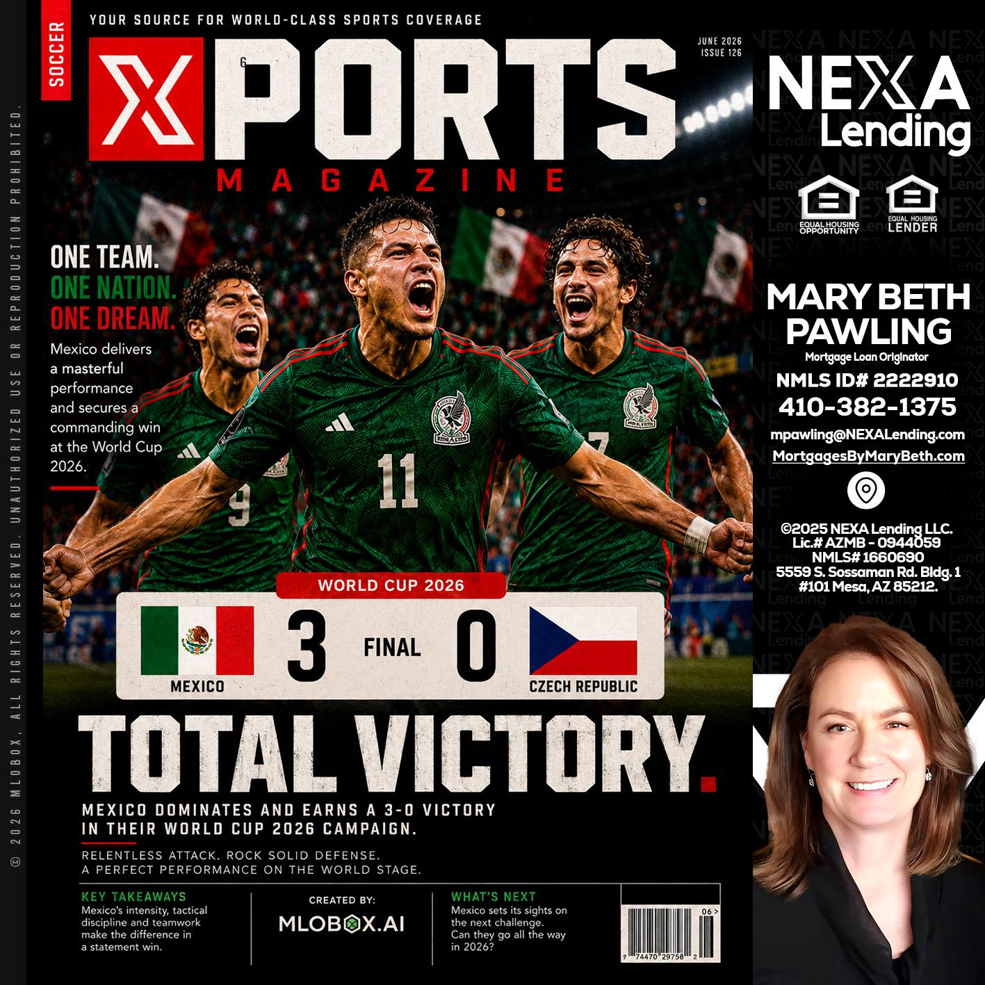 World Cup 2026 MEX 1-0 CZECH - Mary Beth Pawling -Mortgage Loan Originator