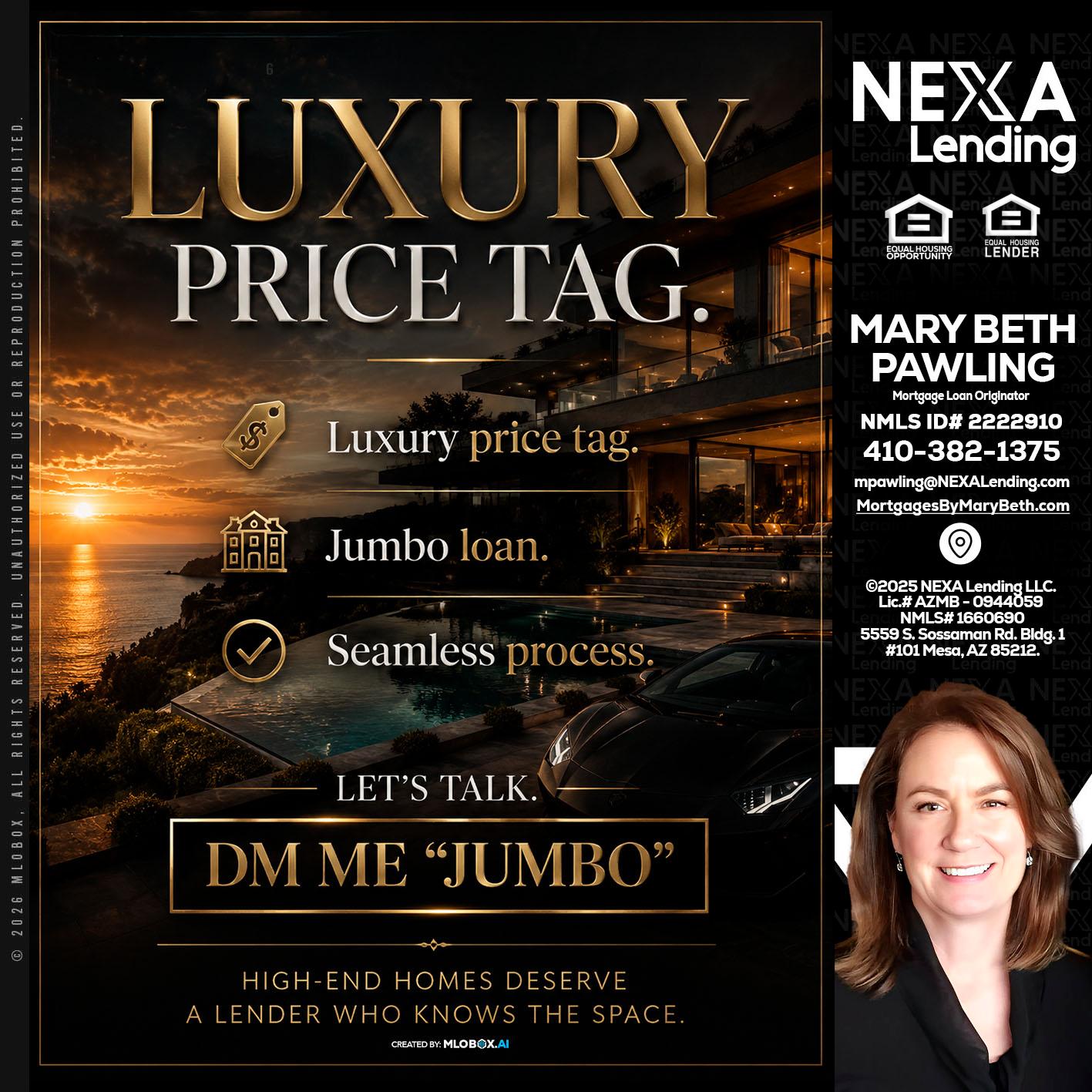 LUXURY PRICE - Mary Beth Pawling -Mortgage Loan Originator