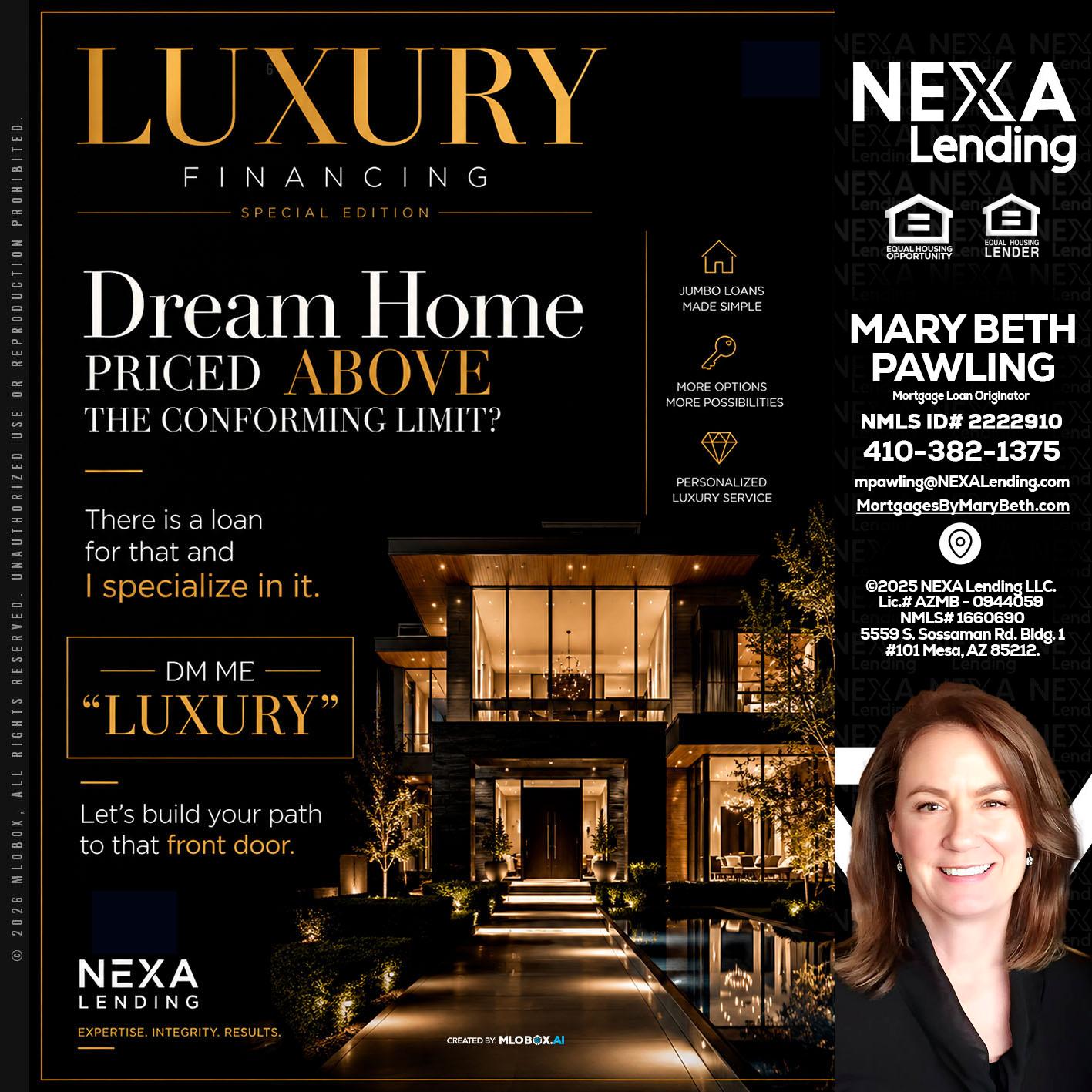 LUXURY - Mary Beth Pawling -Mortgage Loan Originator
