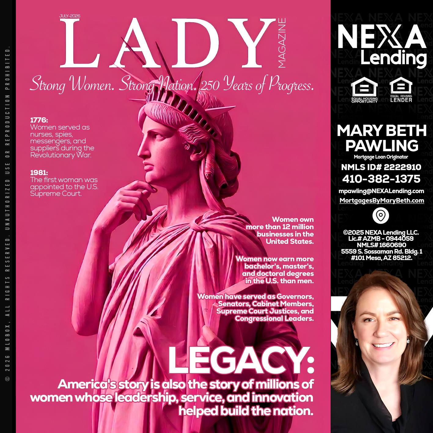 LADY LIBERTY! - Mary Beth Pawling -Mortgage Loan Originator