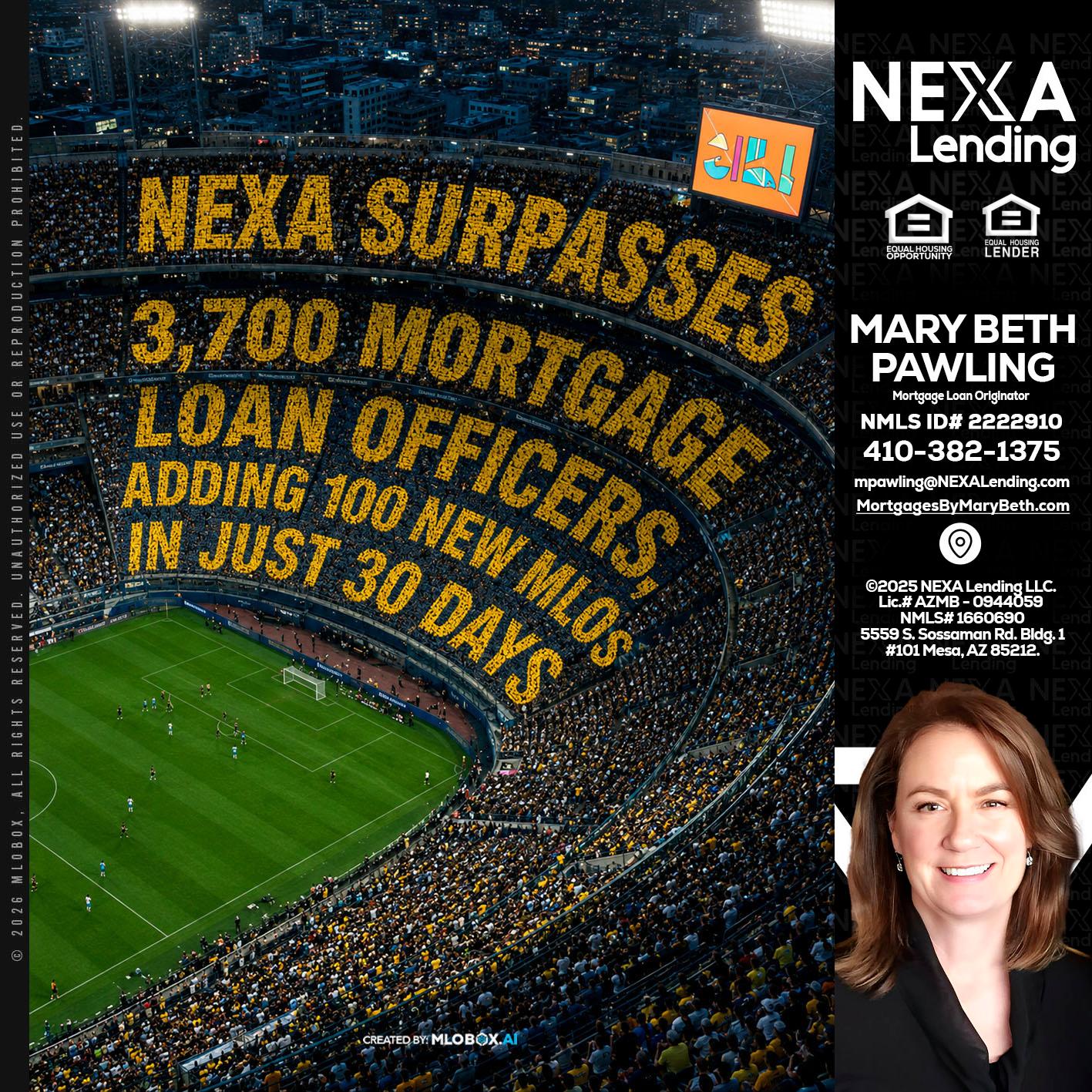 NEXA SURPASSES - Mary Beth Pawling -Mortgage Loan Originator