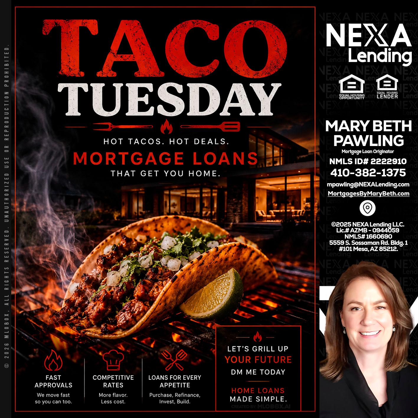 TACO TUESDAY - Mary Beth Pawling -Mortgage Loan Originator