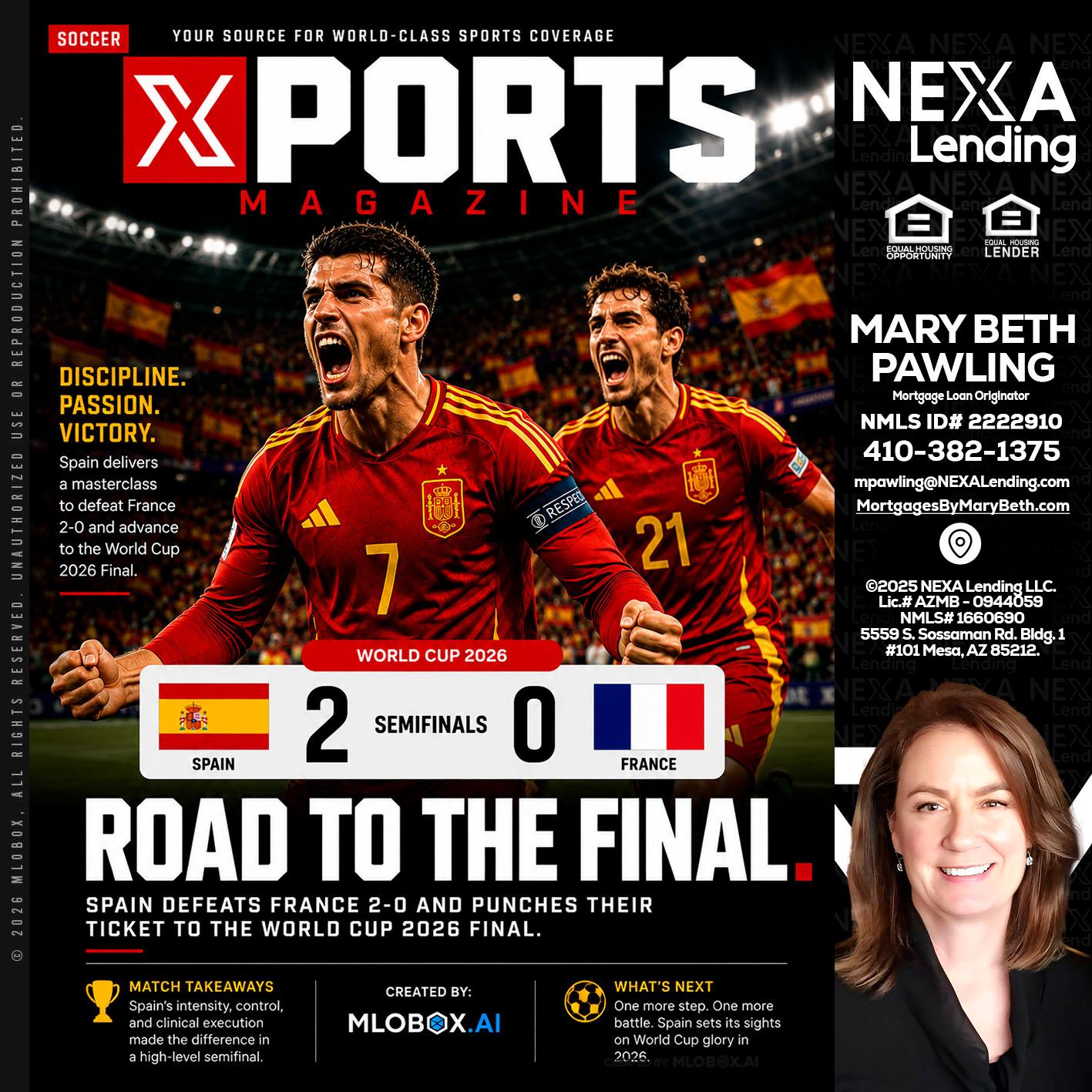 XPORTS WORLD CUP 2026 - Mary Beth Pawling -Mortgage Loan Originator