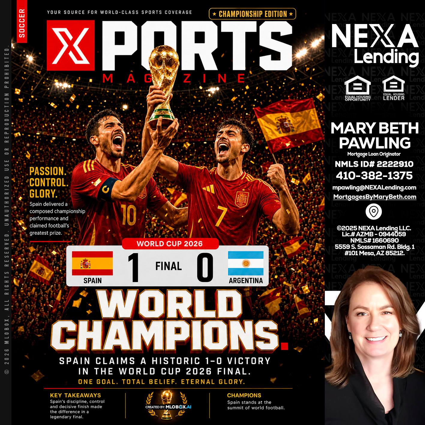 SPAIN CHAMPION - Mary Beth Pawling -Mortgage Loan Originator