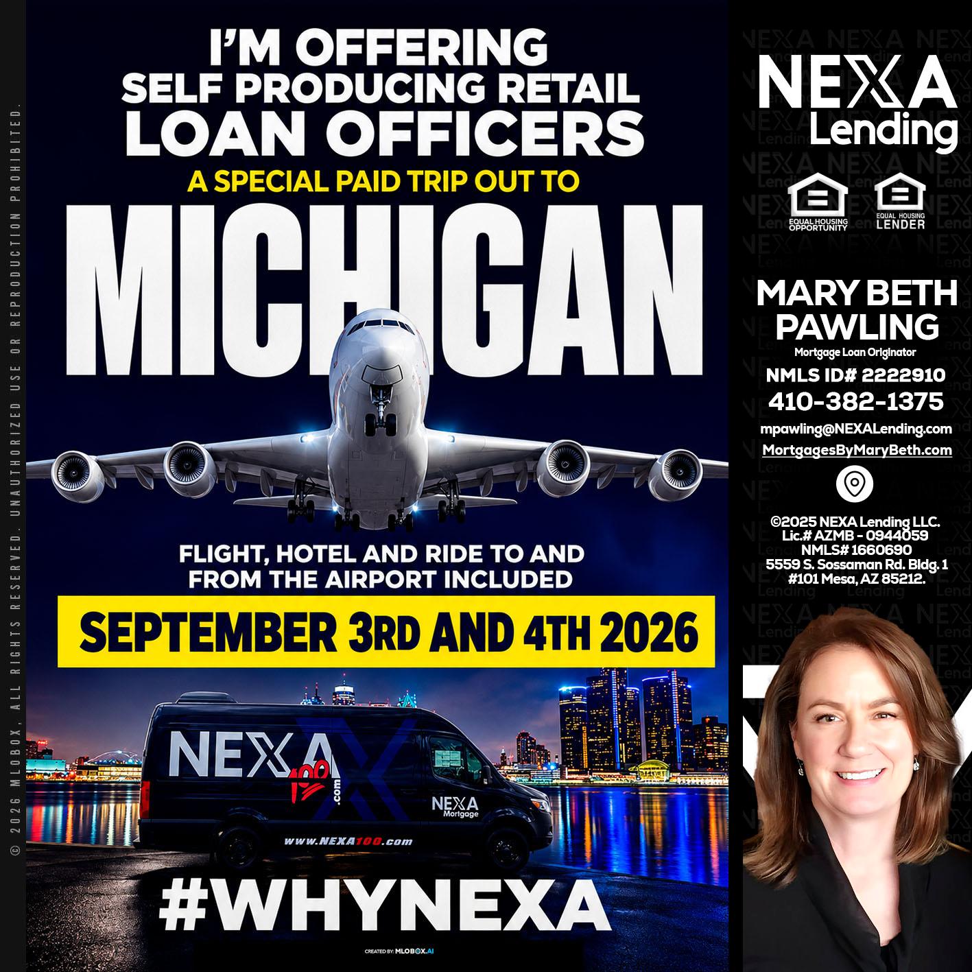 MICHIGAN - Mary Beth Pawling -Mortgage Loan Originator