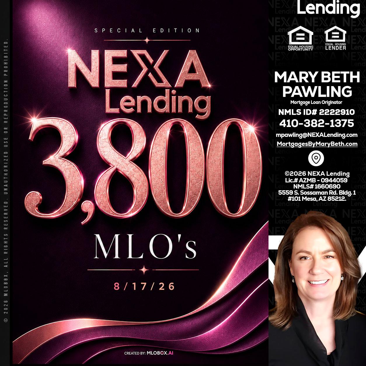 3800 MLOs - Mary Beth Pawling -Mortgage Loan Originator
