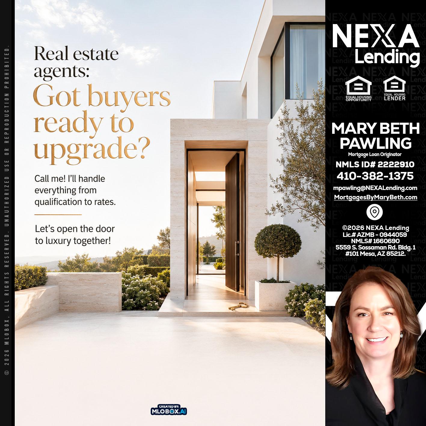 REAL ESTATE AGENTS - Mary Beth Pawling -Mortgage Loan Originator