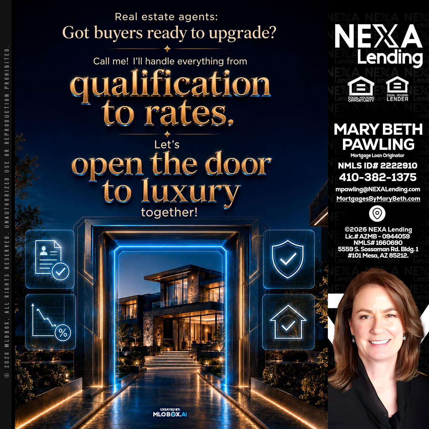QUALIFICATION TO RATES - Mary Beth Pawling -Mortgage Loan Originator