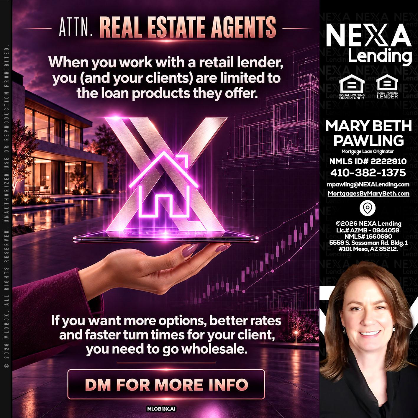 REAL ESTATE AGENTS - Mary Beth Pawling -Mortgage Loan Originator