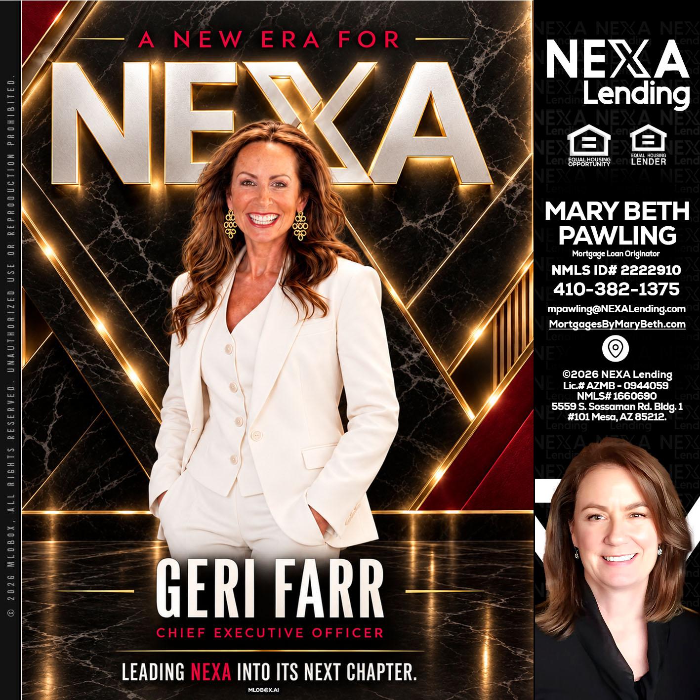 GERI FARR - Mary Beth Pawling -Mortgage Loan Originator