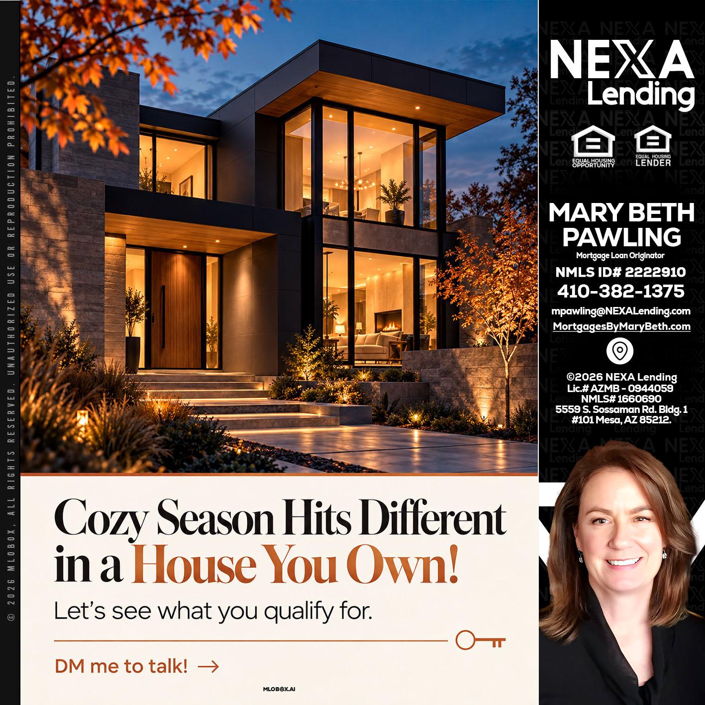 COZY SEASON - Mary Beth Pawling -Mortgage Loan Originator